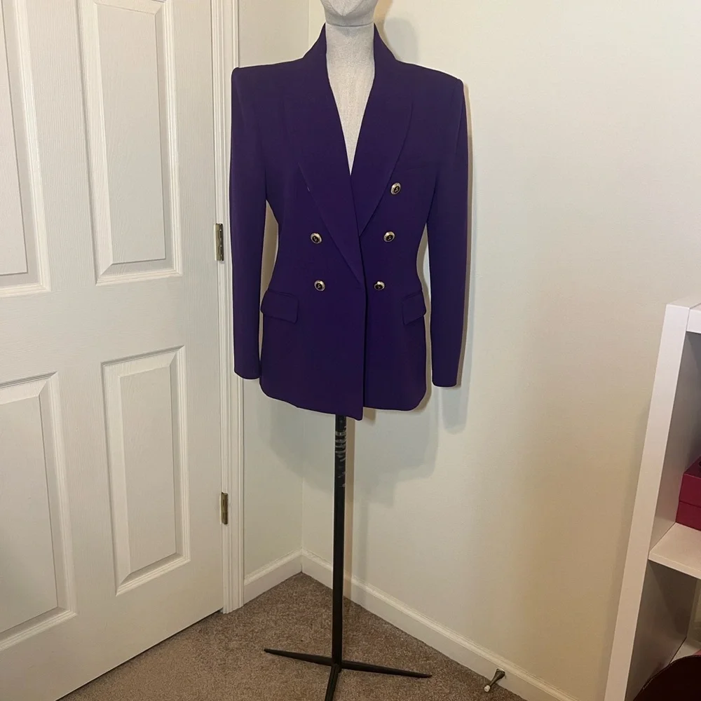 Zara Purple Double-Breasted Women's Blazer Size L NWT - Picture 1 of 6
